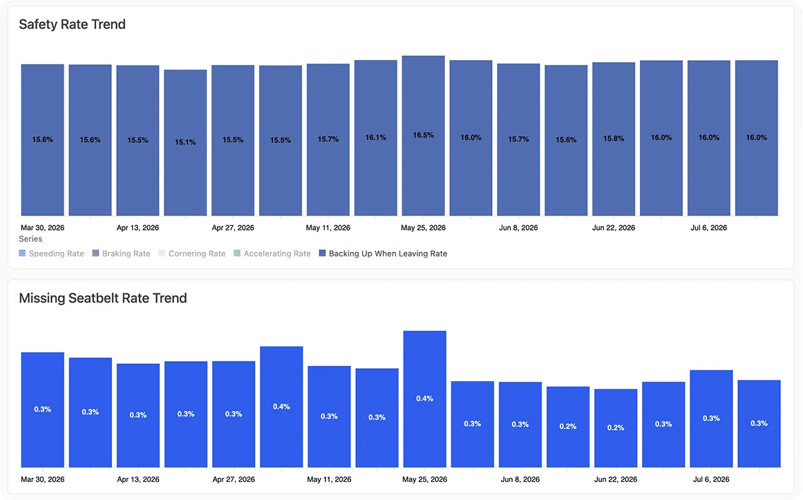 Safety Rate Trend Screen View